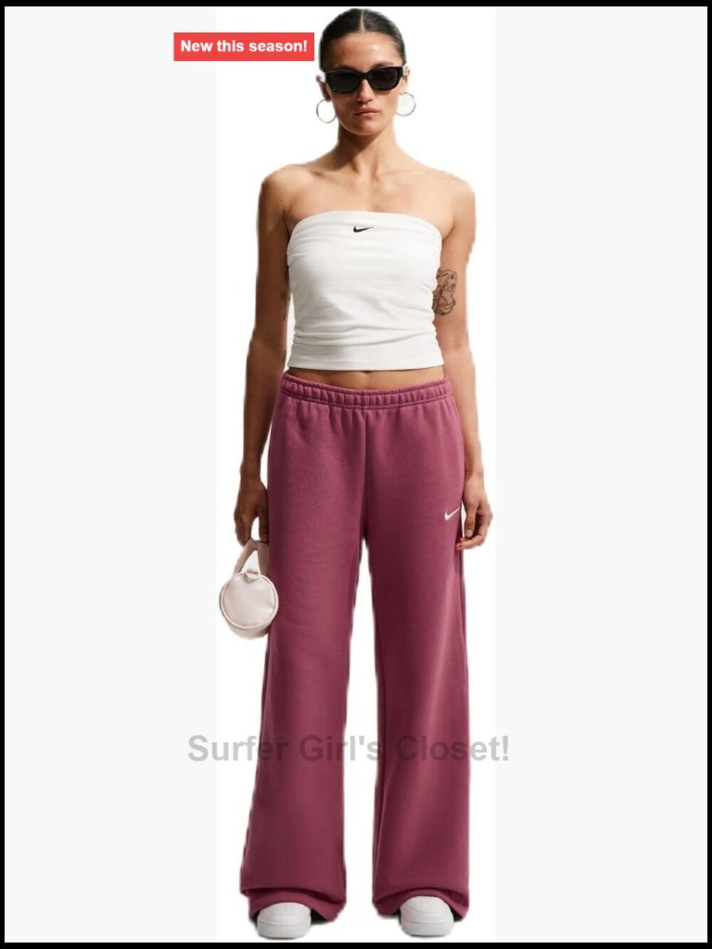 Wide Leg Fleece Sweatpants for Women Studio Collection